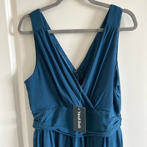 Nwt ModCloth Embracing Grace Peacock Blue Maxi Bridesmaid Formal Dress… - Picture 2 of 10